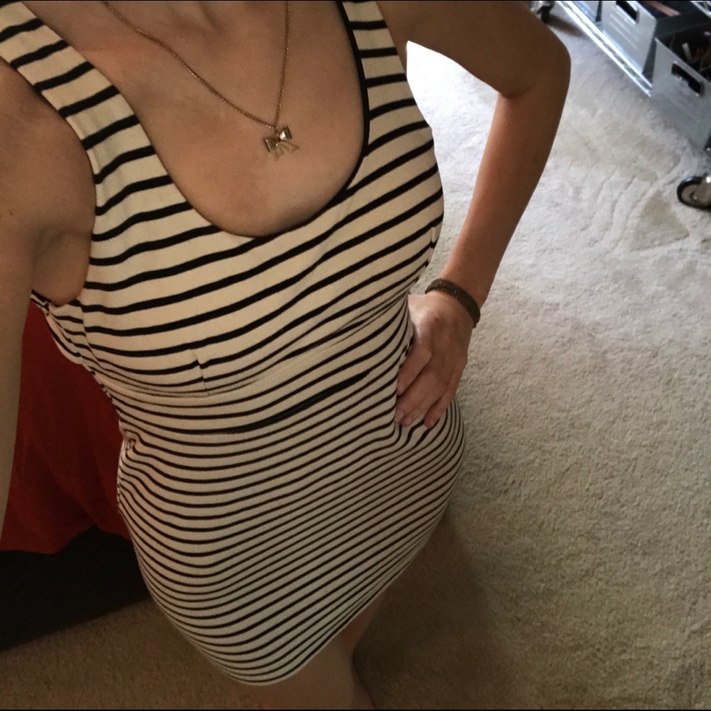 Perfect Dress Striped Dress With Statement Back